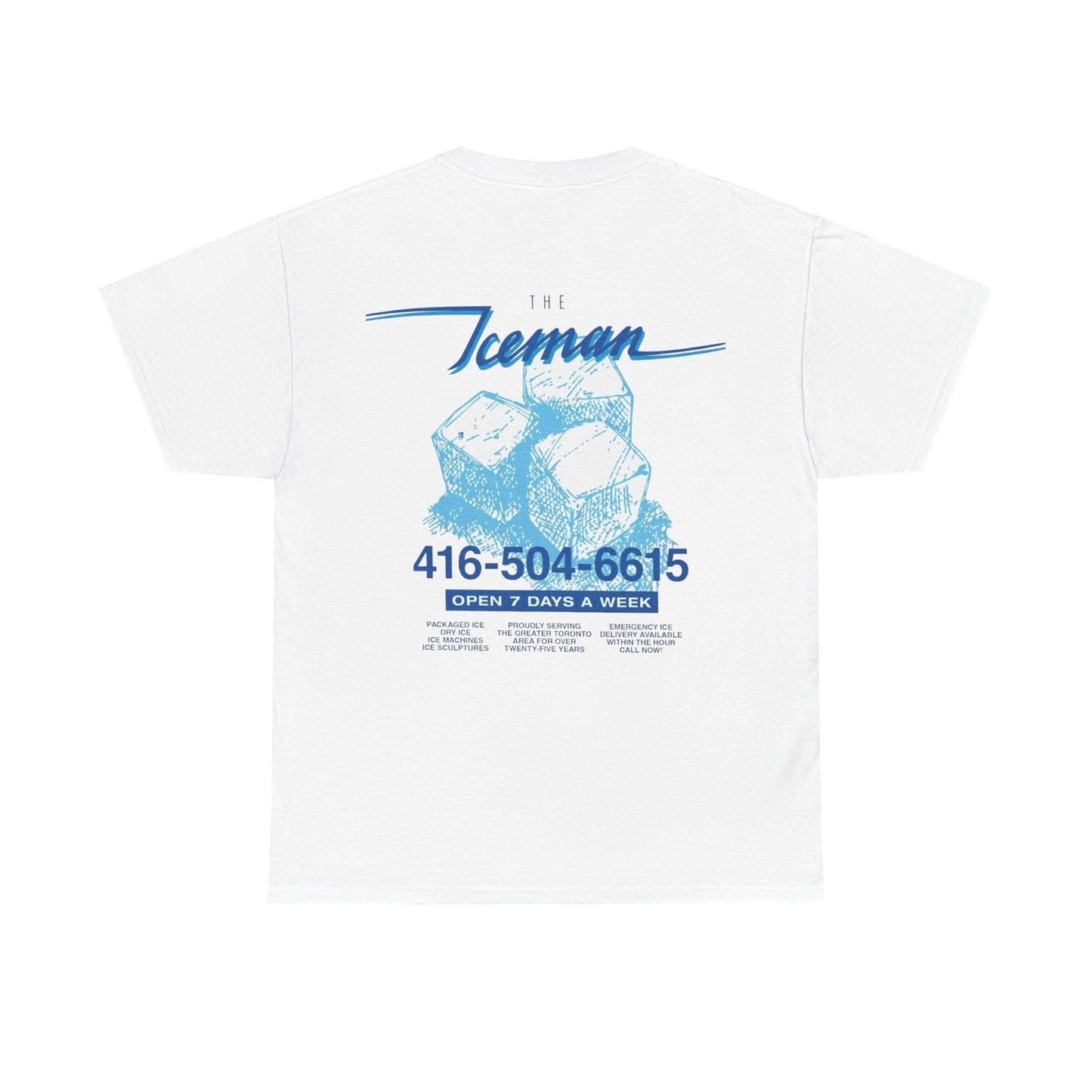 Blue Iceman White Tee