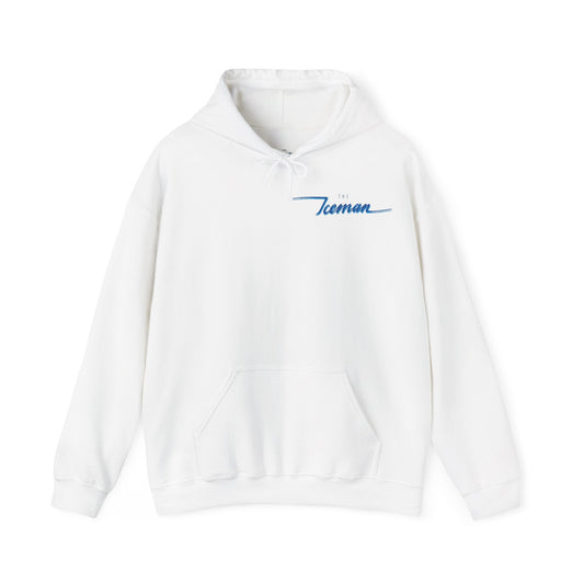 Blue Iceman White Hoodie