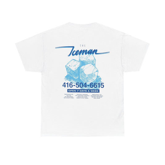 Blue Iceman White Tee