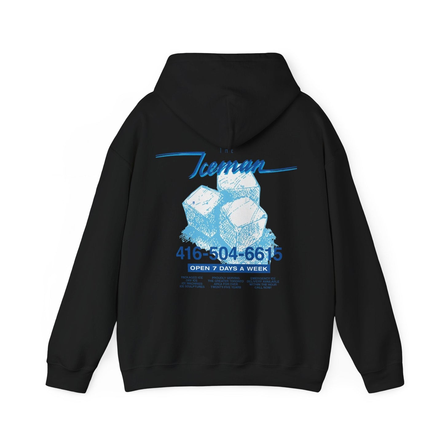 Blue Iceman Black Hoodie